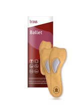 BRAUS Стельки ортопедические 3/4 Ballet (овечья кожа Pekari+вставка из латекса )