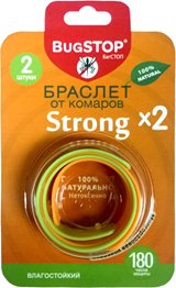 BugStop Strong x2 --  2 браслета для взрослых в упаковке