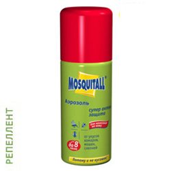 MOSQUITALL - Аэрозоль "Супер Актив защита" от комаров 75 мл